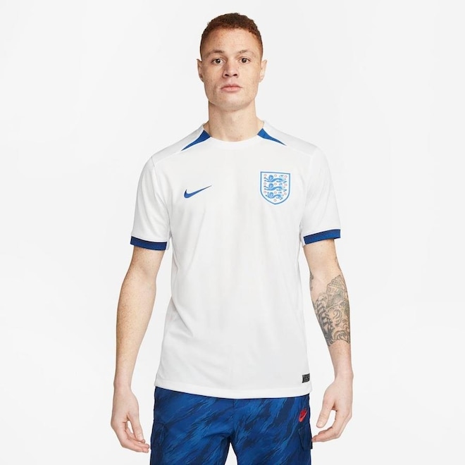 Camisa Inglaterra I 2023/24 Torcedor Pro Nike - Masculina - Foto 1
