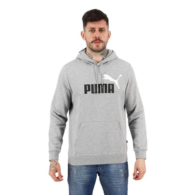 Blusão Puma com Capuz Masculino Essentials Big Logo - Foto 1