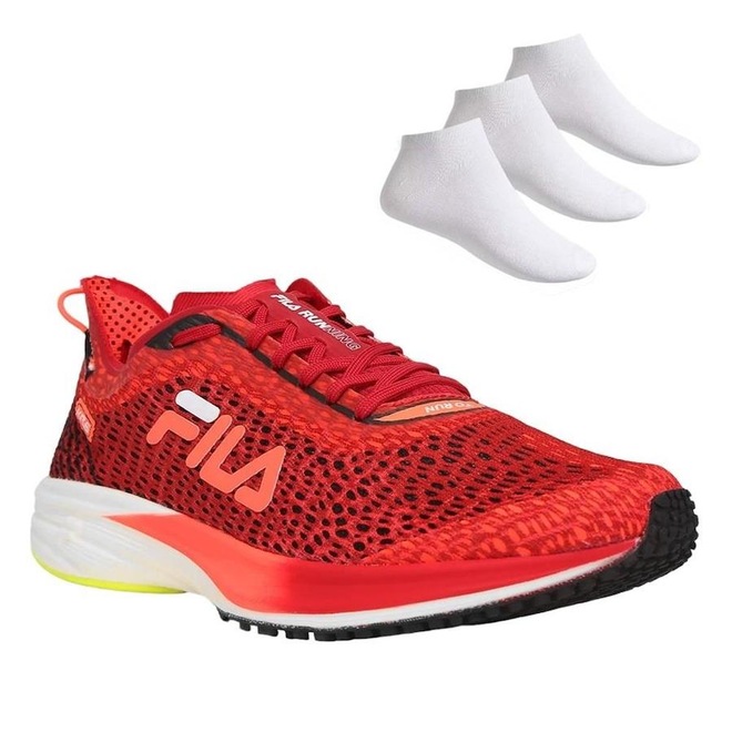 Kit Tênis Fila KR6 + 3 Pares de Meias - Feminino - Foto 1