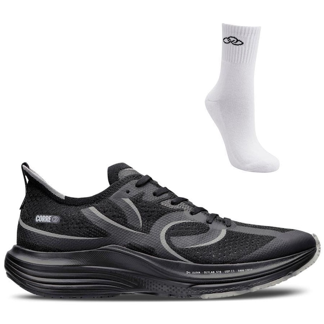 Tênis Olympikus Corre 3 - Adulto + Par de Meias Cano Médio - Foto 1