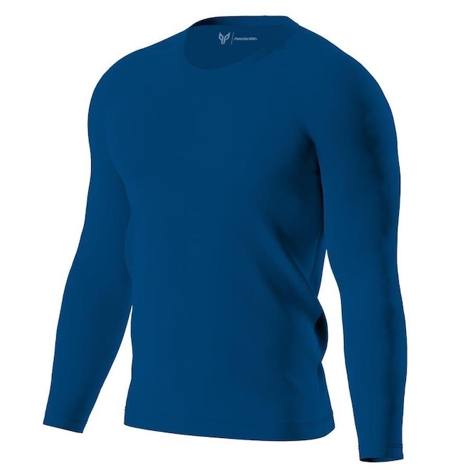 Camisa Térmica Segunda Pele Performance Moda Manga Longa Proteção UV 50+ - Masculina - Foto 1