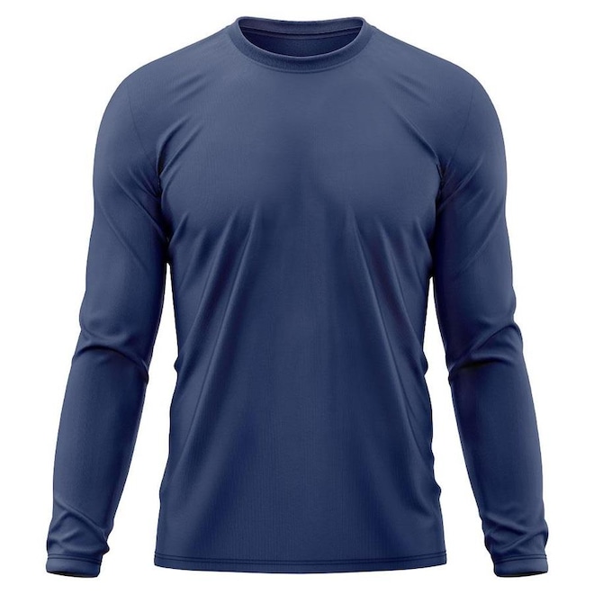 Camiseta Manga Longa Adriben Dry Fit Proteção Solar UV 50/ Treino Academia - Masculina - Foto 1