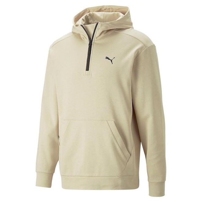 Blusão de Moletom Puma Canguru Half Zip - Masculino - Foto 1