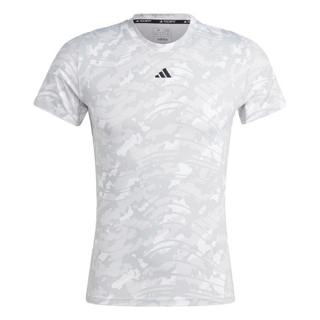 Camiseta adidas Treino Estampada Techfit - Masculina - Foto 1