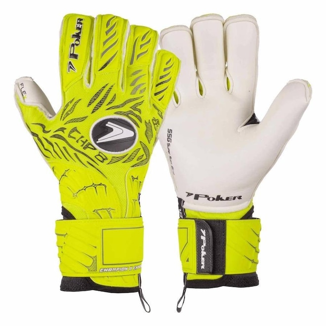 Luvas de Goleiro Poker Profissional Champion 8 Extended - Adulto - Foto 1