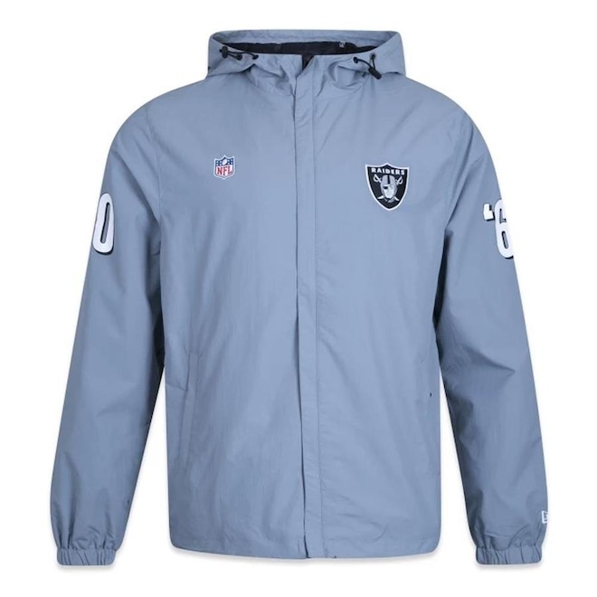 Jaqueta Corta Vento New Era Las Vegas Raiders Core com Capuz Masculina - Foto 1