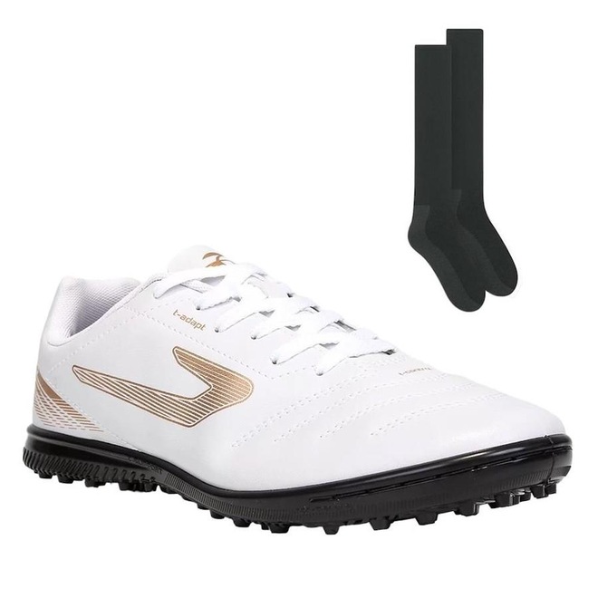 Kit Chuteira Society Topper Cup Vi + Meião - Adulto - Foto 1