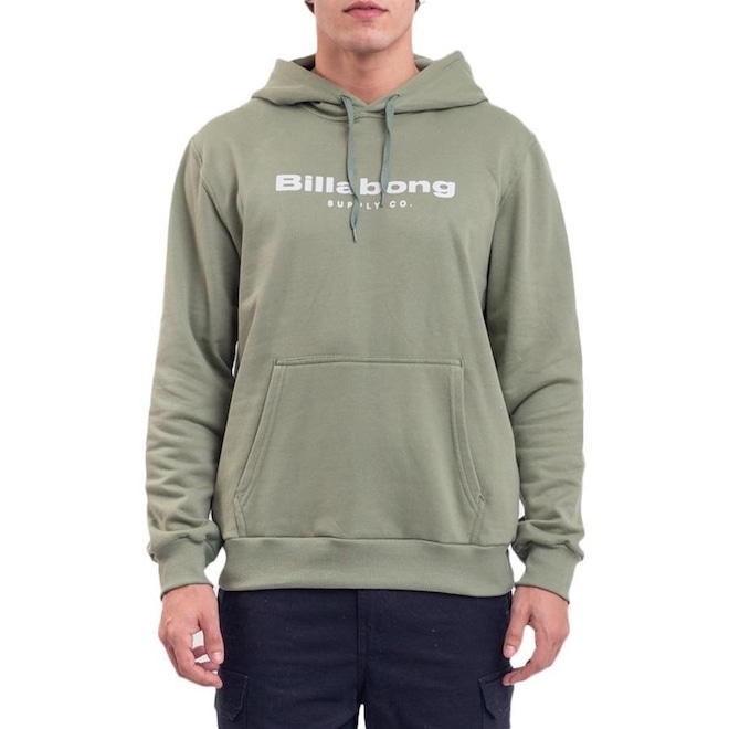 Blusão de Moletom Billabong Canguru Walled II Plus Size WT23 - Masculino - Foto 1