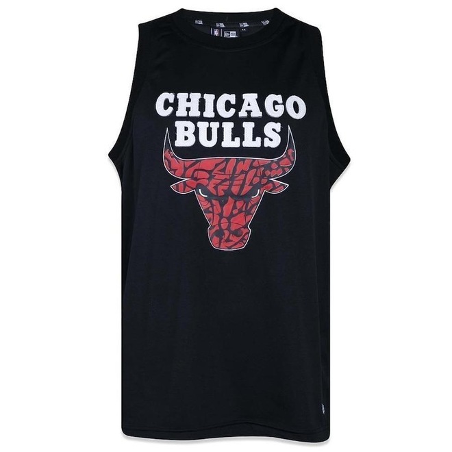 Camiseta Regata New Era Nba Chicago Bulls Core Nba Masculina - Foto 1