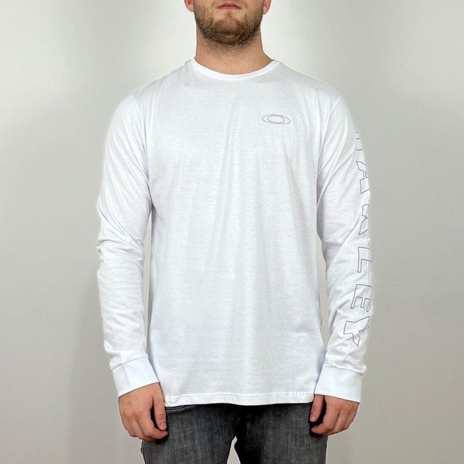 Camiseta Oakley Bark Heather Manga Longa - Masculina - Foto 1