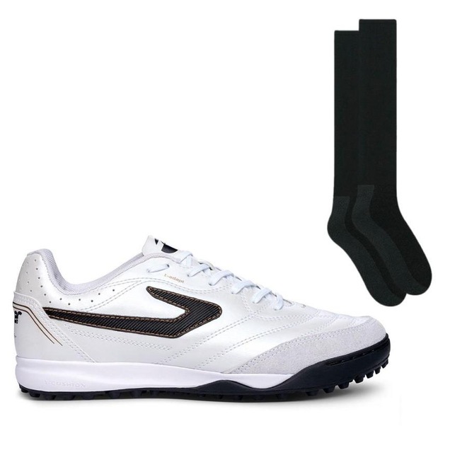 Chuteira Society Topper Maestro Td Iv + Meião - Adulto - Foto 1