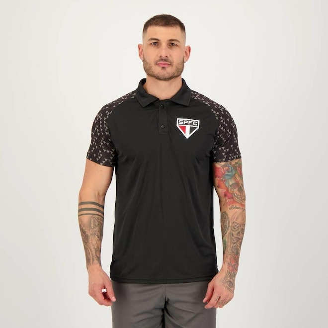 Camisa Polo do São Paulo Futfanatics Wiley - Masculina - Foto 1