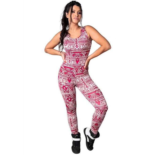 Macacão Fitness MVB Modas Longo Suplex - Feminino - Foto 1