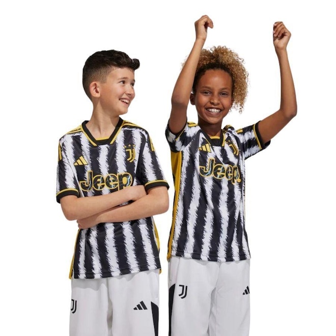 Camisa Juventus I 2023/24 adidas - Infantil - Foto 1