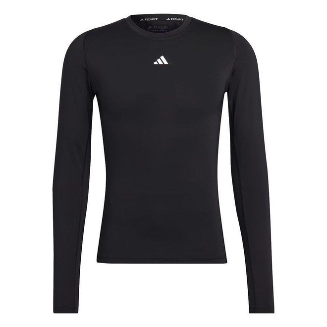 Camiseta adidas Manga Longa Treino Techfit - Masculina - Foto 1
