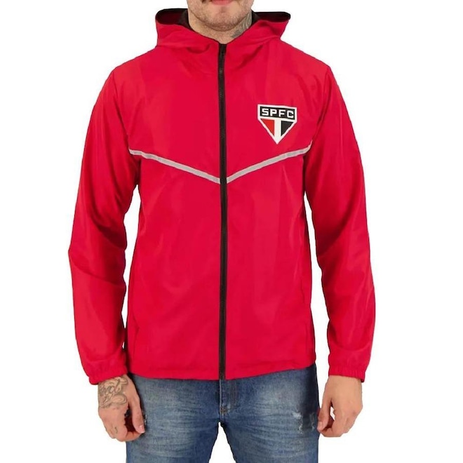 Jaqueta do São Paulo com Capuz Braziline Avatar - Masculino - Foto 1