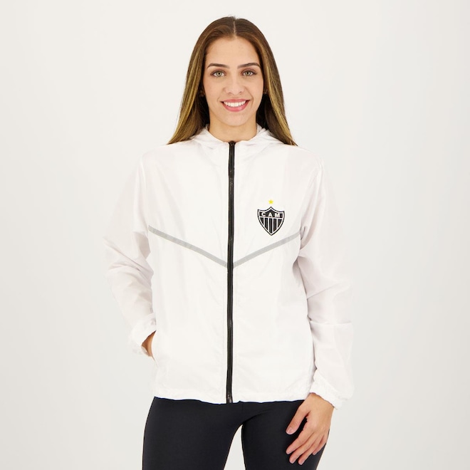 Jaqueta Corta Vento do Atlético Mineiro Futfanatics Avatar com Capuz - Feminina - Foto 1