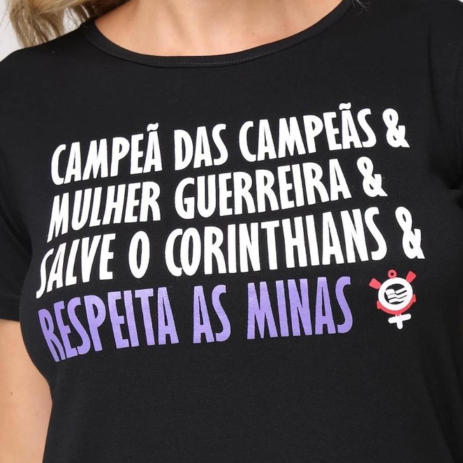 Blusa do Corinthians Campeã Respeita As Minas SPR - Feminina - Foto 1