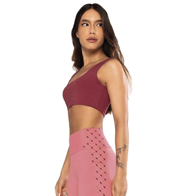 Top Fitness com Bojo Removível Alto Giro Versatily - Feminino - Foto 1