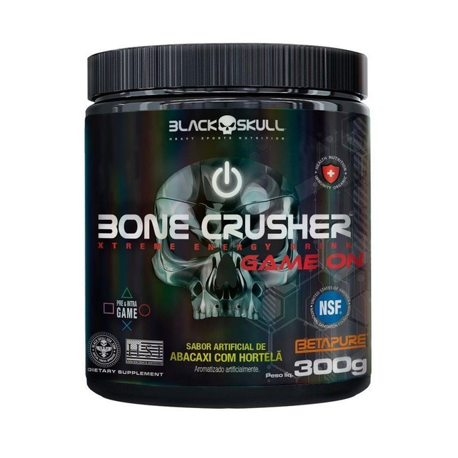 Pré Treino Black Skull Bone Crusher Game On - 300G - Foto 1