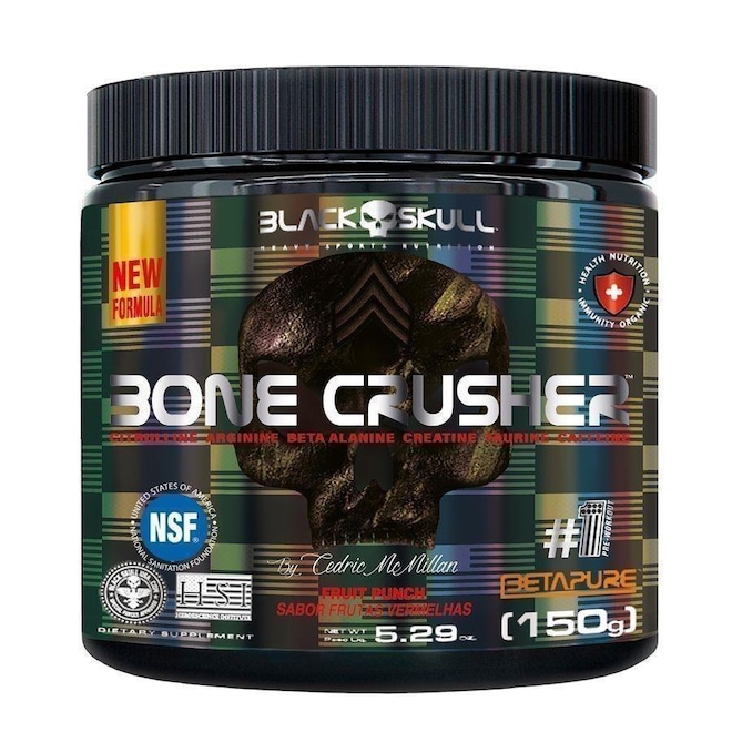 PRE TREINO BLAC BONE CRUSH - Foto 1