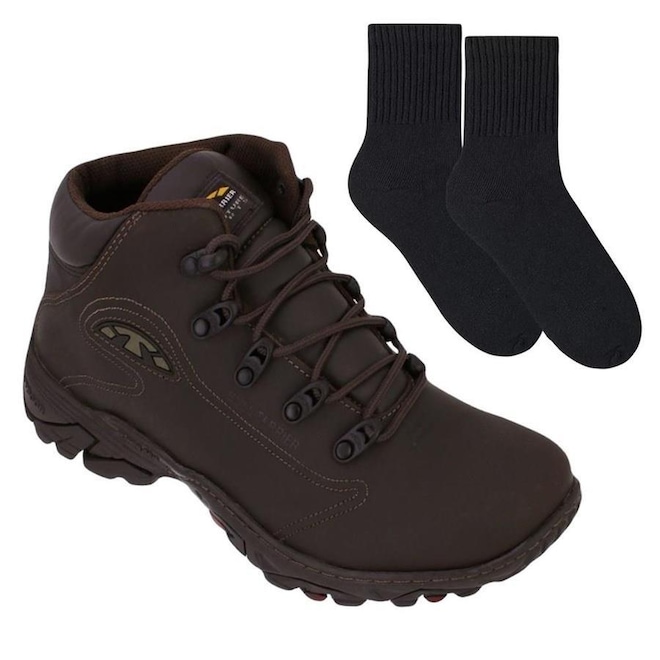 Kit Bota Adventure Bull Terrier Canyon + Meia - Masculina - Foto 1