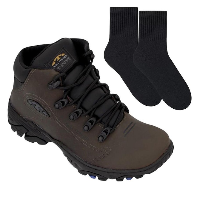 Kit Bota Adventure Bull Terrier Canyon + Meia - Masculina - Foto 1
