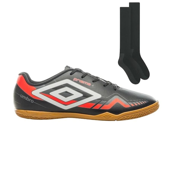 Chuteira Futsal Umbro Prisma + Par de Par de Meião - Adulto - Foto 1