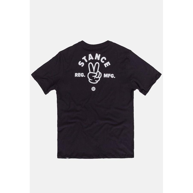 Camiseta Stance Estampa Finger - Masculina - Foto 1