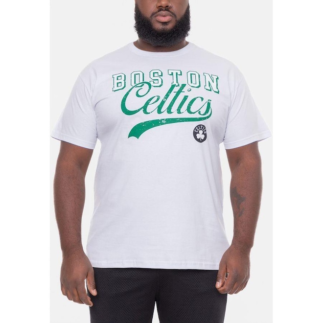 Camiseta NBA Plus Size College Logo Boston Celtics - Masculina - Foto 1