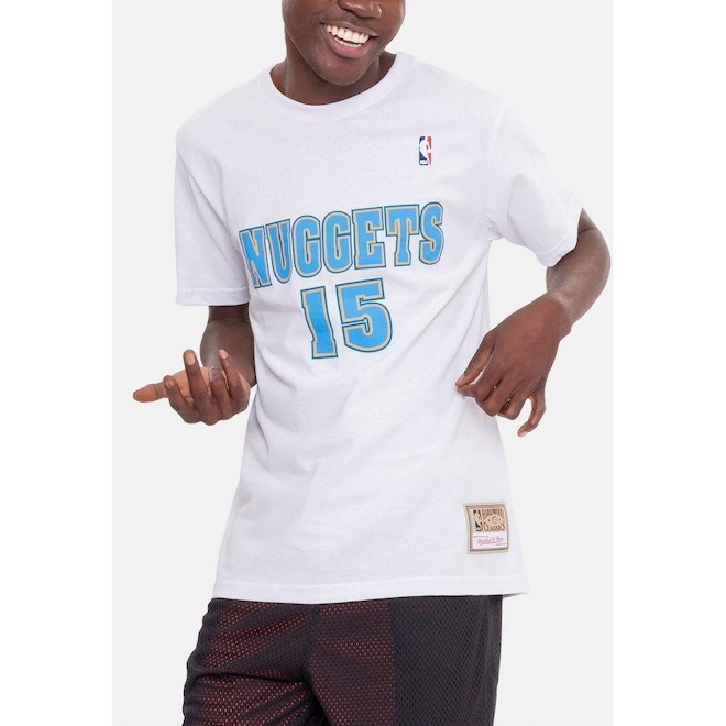 Camiseta Mitchell & Ness Name and Number Carmelo Anthony Denver Nuggets - Masculina - Foto 1