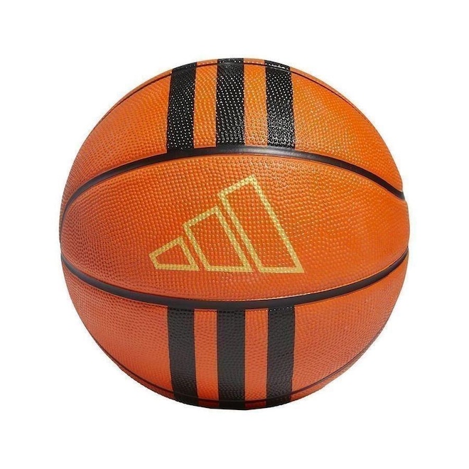 Bola de Basquete adidas 3-Stripes Rubber X3 - Foto 1
