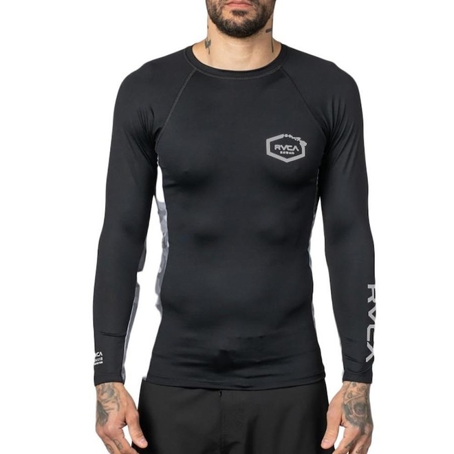 Camiseta Rvca Surf Manga Longa Island Hex Wt23 - Masculina - Foto 1