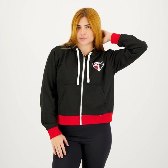 Jaqueta de Moletom do São Paulo Braziline Portlet - Feminina - Foto 1