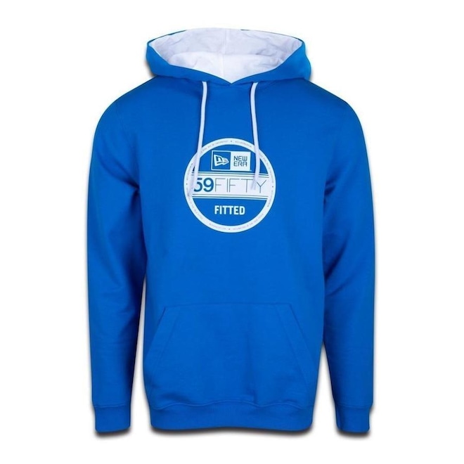 Blusão de Moletom com Capuz New Era Canguru Basico Sazonal - Masculino - Foto 1