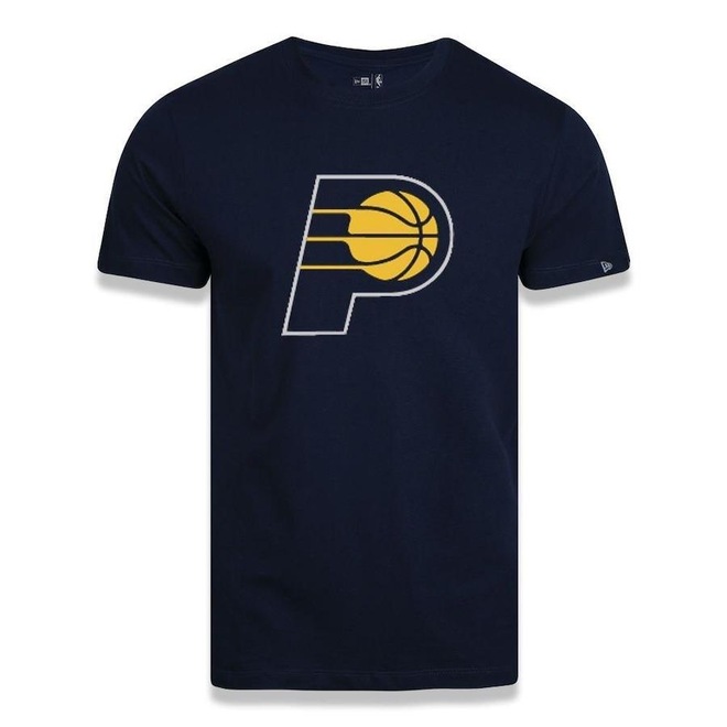 Camiseta New Era Indiana Pacers Basic Logo Nba - Masculina - Foto 1