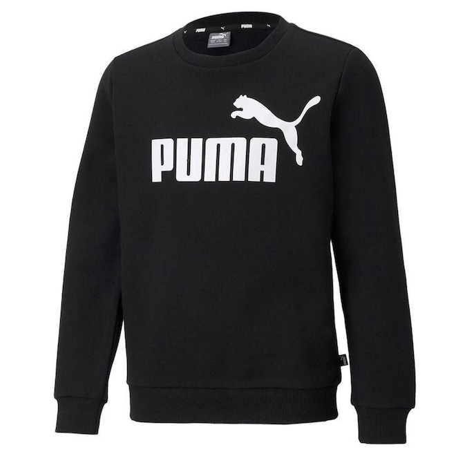 Blusão de Moletom Puma Essentials Crew Big Logo - Unissex - Foto 1