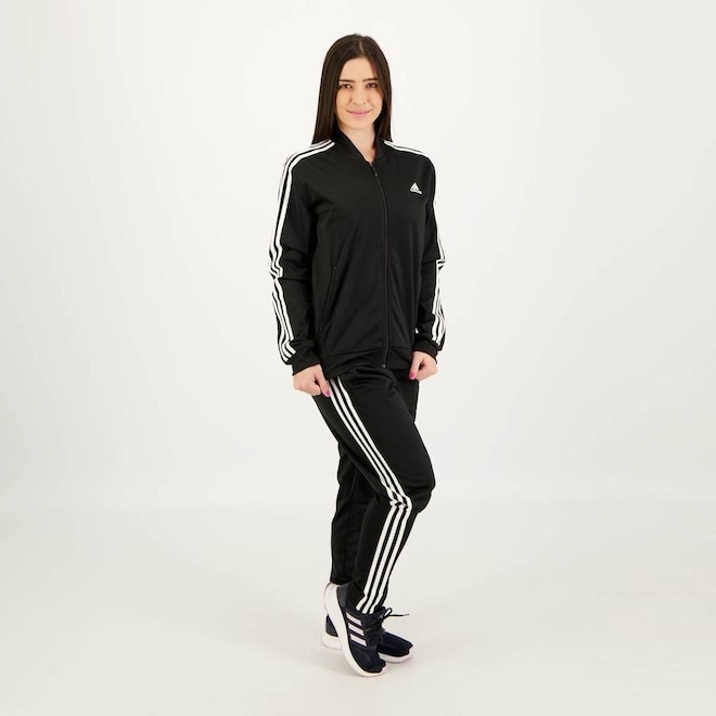 Agasalho adidas Essential 3 Stripes - Feminino - Foto 1