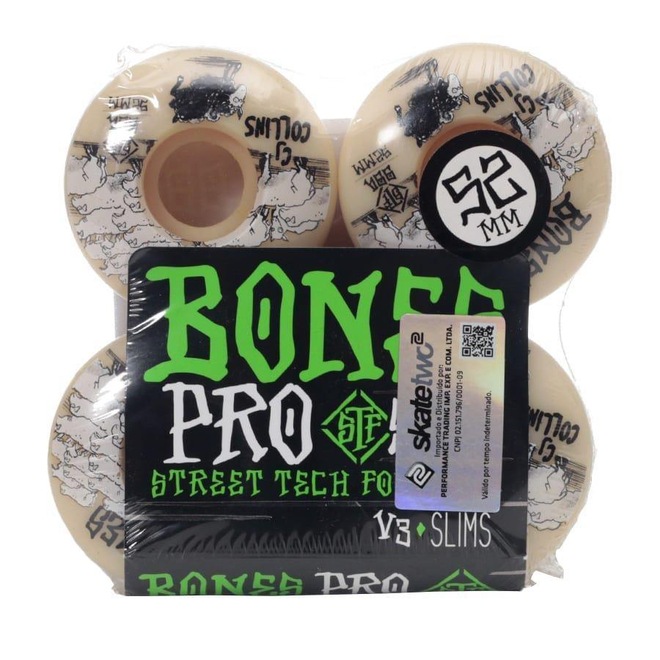 Roda Bones Collins Black Sheep V3 Slims Tamanho 52Mm - Foto 1