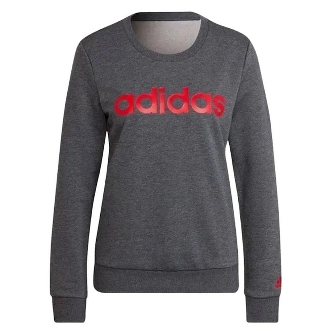 Blusão de Moletom sem Capuz adidas Logo Linear - Feminino - Foto 1