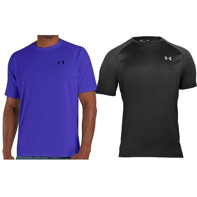 Kit Camisetas Under Armour Tech .0 - 2 Unidades - Masculina - Foto 1