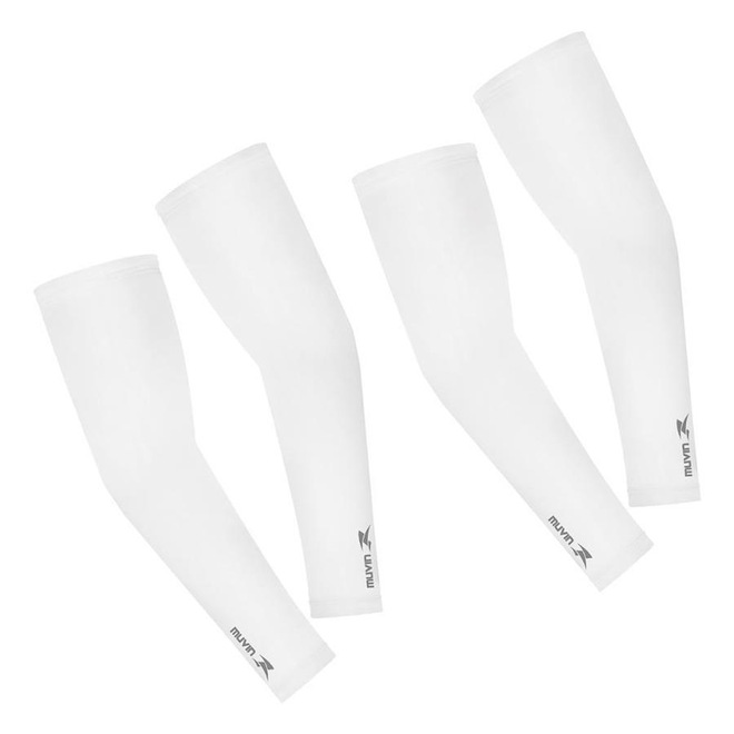 Kit Manguitos Longo Elástico Pro Muvin com Proteção Solar Uv50 E Tecido Dry - 2 Pares - Foto 1