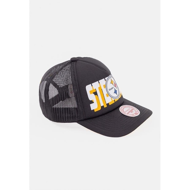 Boné Mitchell & Ness Nfl Aba Curva Steelers - Strapback - Adulto - Foto 1