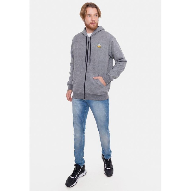 Jaqueta de Moletom com Capuz Fatal Canguru Aberto - Masculina - Foto 1