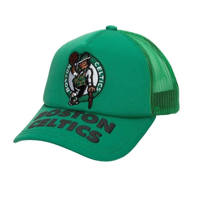 Boné Mitchell & Ness NBA Puff The Magic Boston Celtics - Trucker - Snapback - Adulto - Foto 1