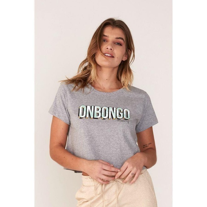 Camiseta Cropped Onbongo Estampado - Feminina - Foto 1