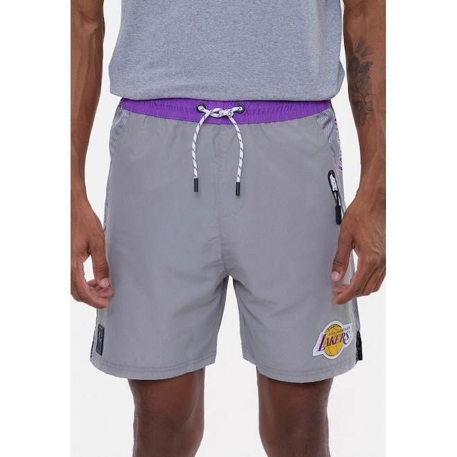Short Nba Volley Los Angeles Lakers - Masculino - Foto 1