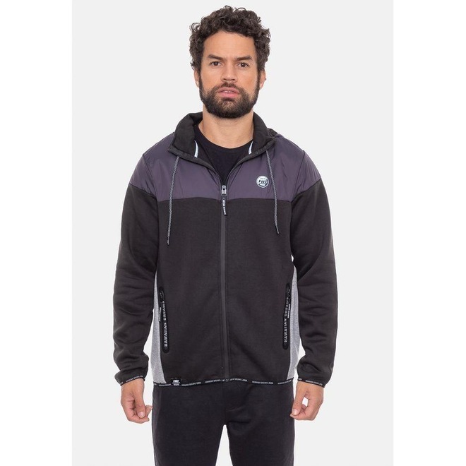 Jaqueta de Moletom com Capuz Hd Canguru Aberto - Masculina - Foto 1