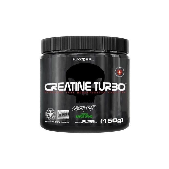 Creatina Turbo Caveira Preta - 150g - Foto 1