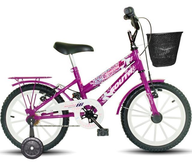 Bicicleta Aro 16 South Nininha com Cesto - Freio V-Brake - Marcha Única - Infantil - Foto 1
